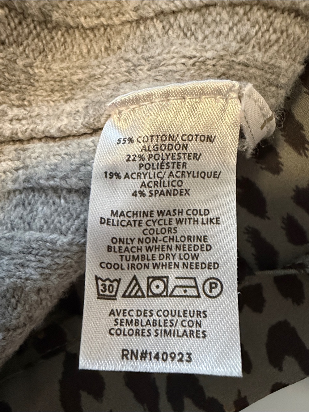 LOFT Gray Ribbed V-Neck Button-Front Cardigan - Picture 5 of 5